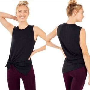 Fabletics Alia Tied Black Tank Top Size Large